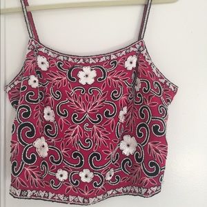 BEADED CROPPED TOP
